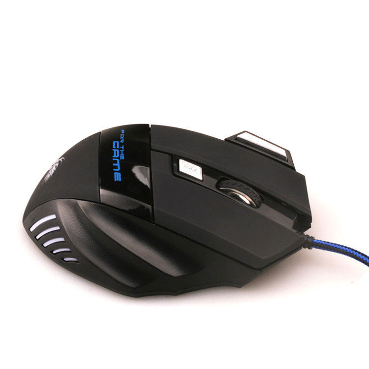 Vista lateral del ratón gaming USB